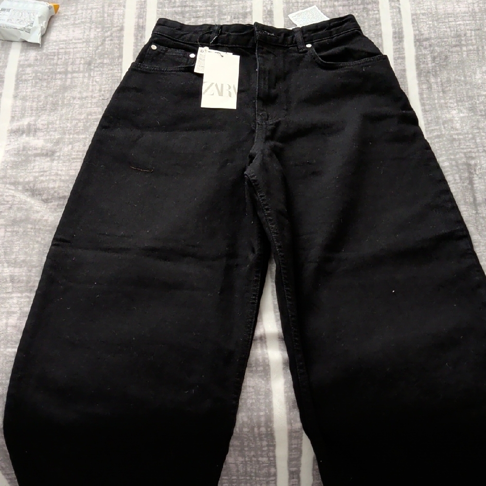 Zara Classic Black Denim Pants